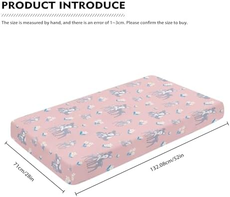 Winpema Cute Vintage Fawn Fitted Crib Sheet