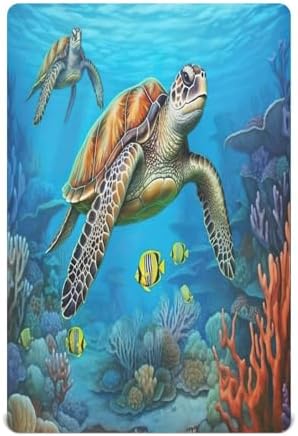 Jihqo Sea Turtle Crib Sheets for Baby 52 x 28 inch