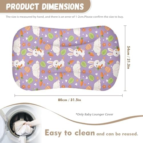 Pzuqiu Soft Cartoon Carrot Bunny Crib Sheet