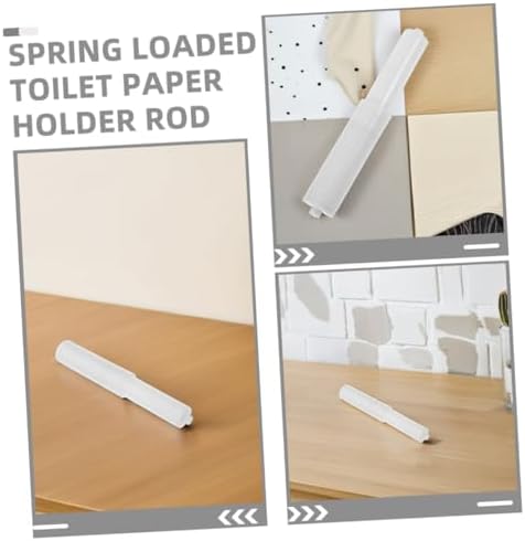 Mikikit 2pcs Spring-Loaded Toilet Paper Holder Rollers