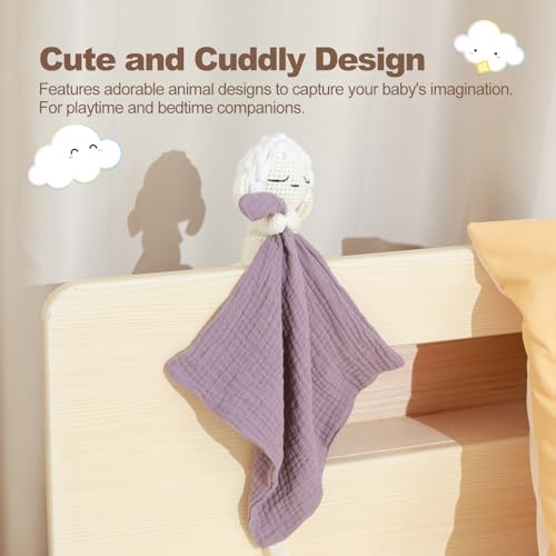BBYP Lamb Animal Security Blanket Baby Rattle