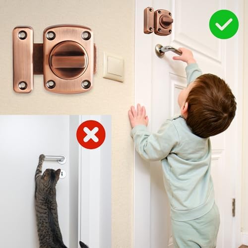 Alise Red Bronze Gate Latch with Rotate Design