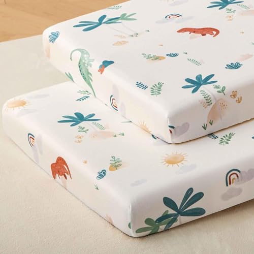 SDY Dinosaur Crib Sheets 2 Pack Soft Microfiber
