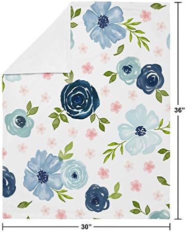 Sweet Jojo Designs Watercolor Floral Swaddle Blanket