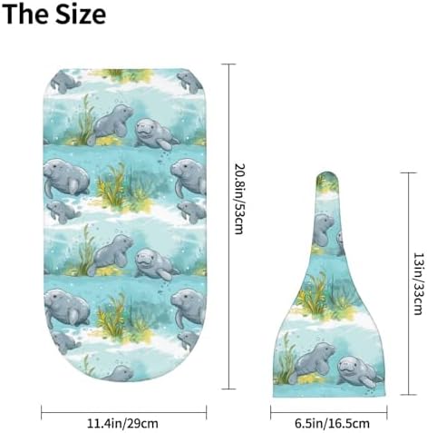 Muishi Ocean Florida Manatee Swaddle Blanket Hat Set
