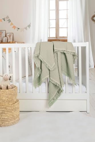 HBVictory Muslin Baby Blanket 4 Layers 100 Organic Cotton Swaddle Blanket