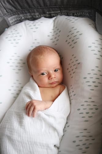 Elys Co Bassinet Sheets 2-Pack Neutral Grey Sage Diamond
