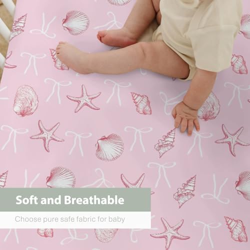Ocean Sea Baby Crib Sheets 52x28 Fitted with Soft Snug Design