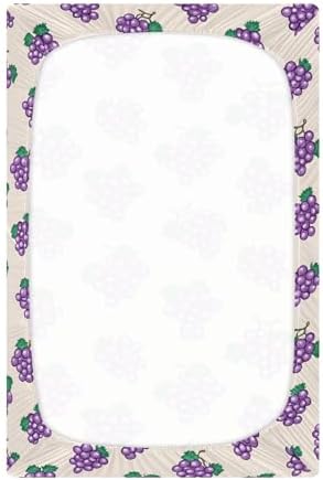 MNSRUU Crib Sheets for Boys Girls Grapes Pattern Fitted Playard Bedding