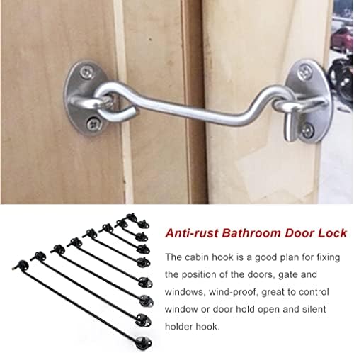 DEIHGE Hook and Eye Gate Latch in Black