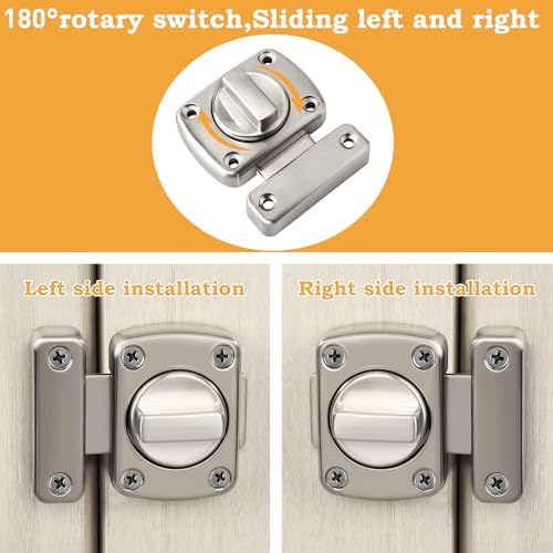 Alise Safety Gate Latch Slide Bolt Lock Pack of 2