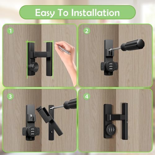 EASY MSR 90 Degree Flip Barn Door Lock Black