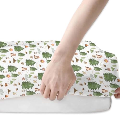Camping Animals Crib Sheets 2 Pack Bear Bunny Hedgehog 1