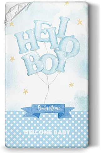 Ussunarts Hello BOY Personalized Crib Sheet 1