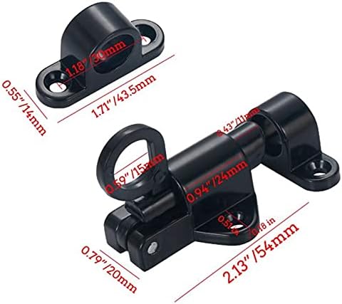 SHAUNI Door Bolt Aluminum Alloy Security Latch