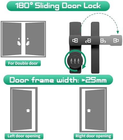 Tshiwort Barn Door Lock Latch with Luminous Design