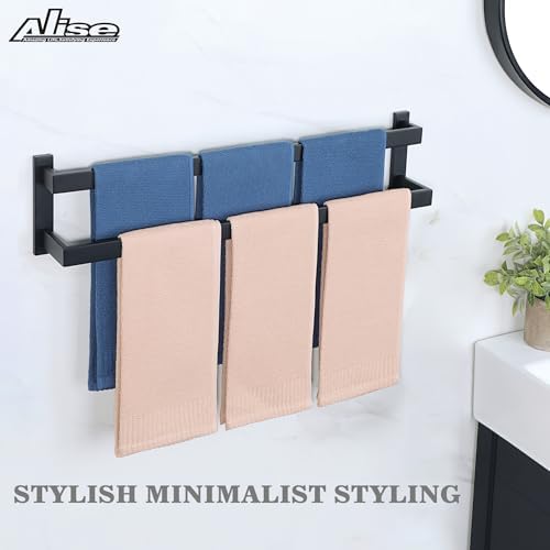 Alise Bath Double Towel Bar Matte Black 28 Inch