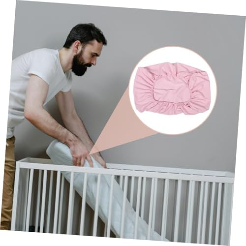 MERRYHAPY Crib Mattress Cover Microfiber Sheet Pink Comfortable Washable