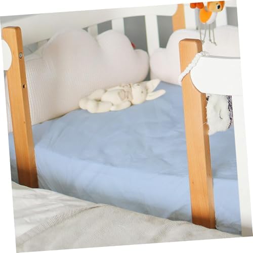Vaguelly Crib Sheet with Blue Cartoon Pattern