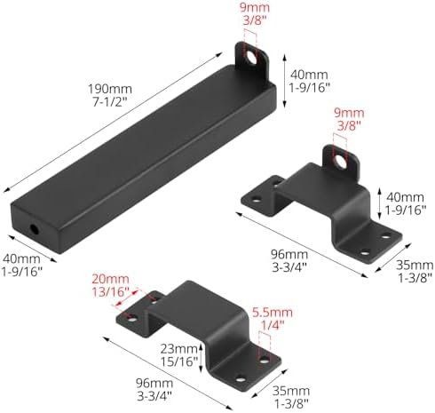 QWORK Heavy Duty Slide Gate Latch with Padlock Hole