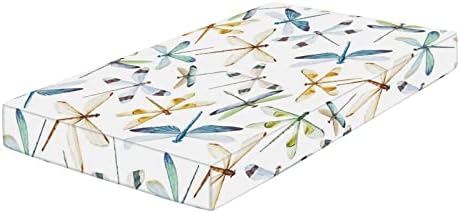 XISUNYA Dragonfly Crib Sheet Set 28x52 Universal Microfiber Baby Sheet