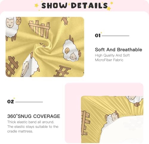 Gbjiemia Crib Sheets for Boys Girls Neutral and Breathable