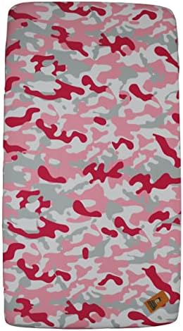 Dear Baby Gear Pink Camouflage Crib Sheets for Girls Boys