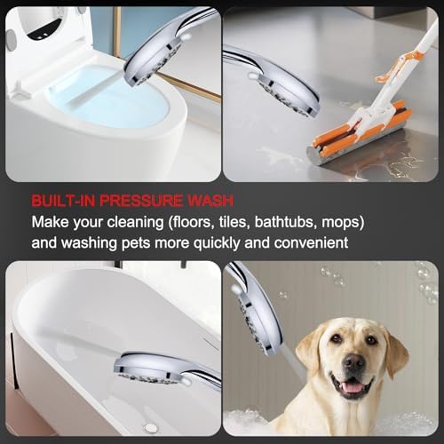 BSTKEECL 14 High Pressure Rain Shower Head Combo with Handheld and Adjustable Arm