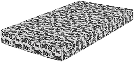 XISUNYA Decorative Crib Sheet Set 28x52x8 Motorbike Print