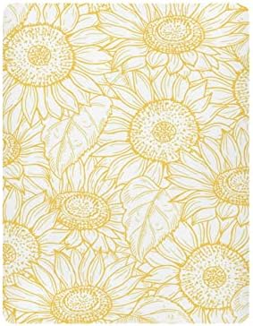ALAZA Vintage Sunflower Crib Sheet 39x27 inch