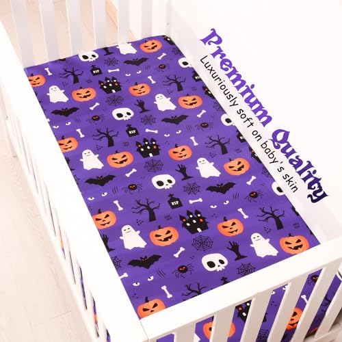 GOPHRALOVE Halloween Crib Sheet 52x28in