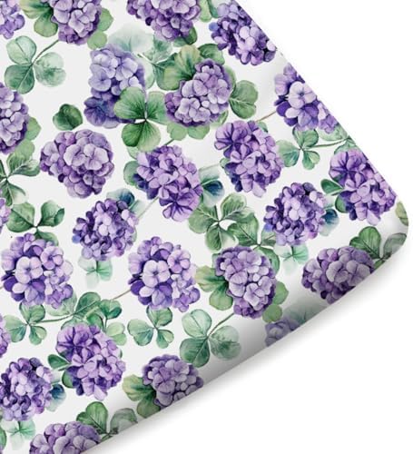KASTLEE Purple Hydrangea Fitted Crib Sheets 52x28