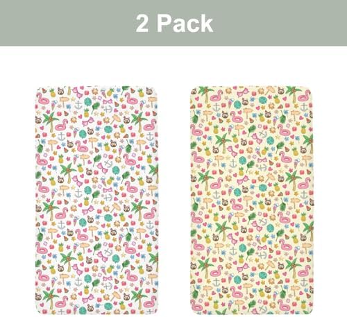 Tropical Floral Crib Sheets 2 Pack for Baby and Toddler