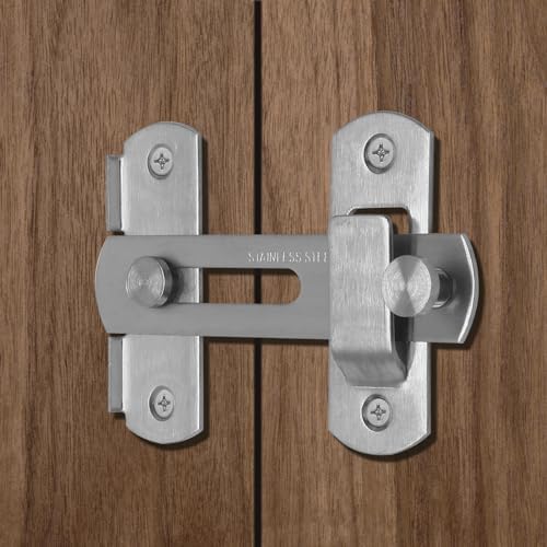 Seimneire Sliding Barn Door Lock with 180 Degree Rotation