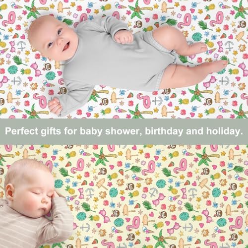 Tropical Floral Crib Sheets 2 Pack for Baby and Toddler
