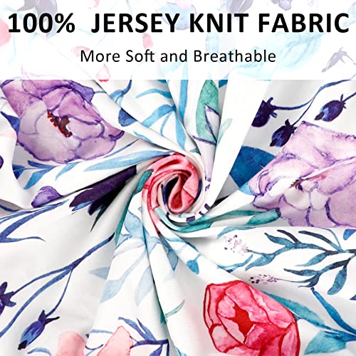 Floral Crib Sheets for Baby Girls 2 Pack