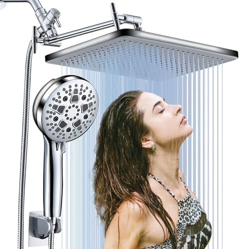 BSTKEECL 14 High Pressure Rain Shower Head Combo with Handheld and Adjustable Arm