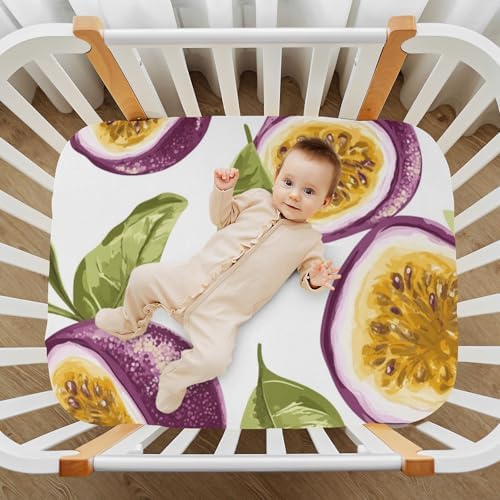 Gbjiemia Passion Fruit Crib Sheets for Baby Boys and Girls