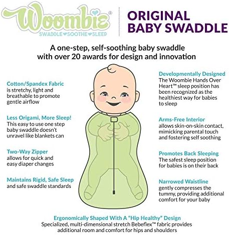 Woombie Original Swaddling Blanket - Big Baby 14-19 lbs