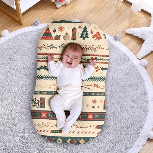 Daulesho Christmas Stripe Crib Sheets for Baby Mattress