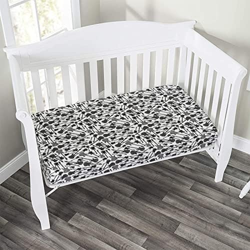 XISUNYA Decorative Crib Sheet Set Grunge Style