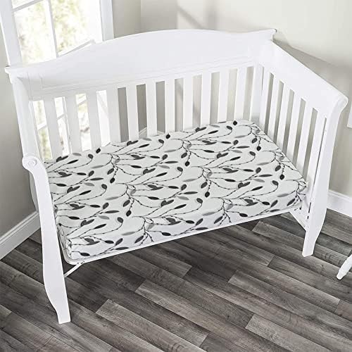 XISUNYA Fall Leaves Print Crib Sheet Set