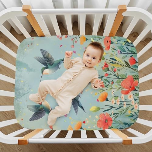 Jihqo Hummingbirds Wildflowers Crib Sheets Pack N Play