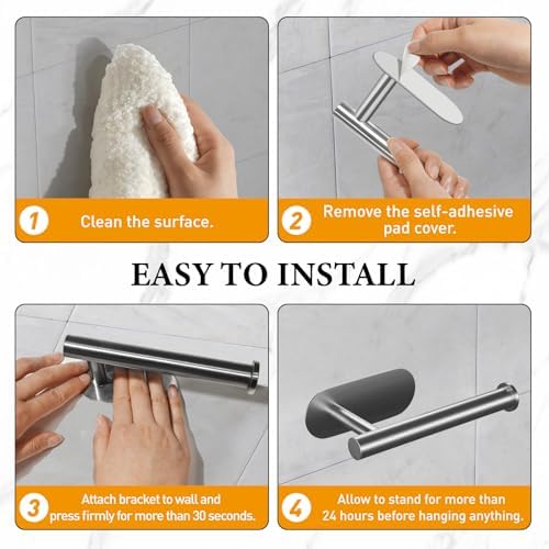 CasaCulina Toilet Paper Holder 2Pack Brushed Nickel 1