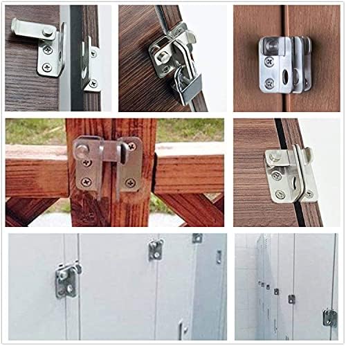 HLOMVE Gate Latch Lock with Padlock Hole - Small Size