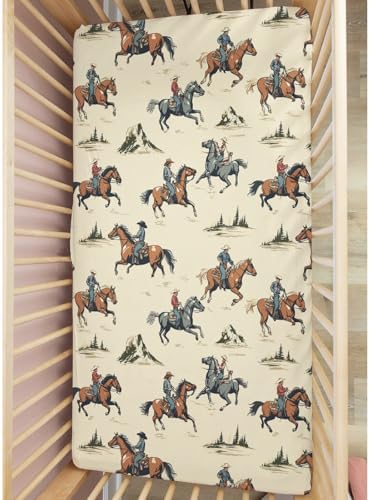 Pynnlts Western Cowboy Crib Sheet 52x28in