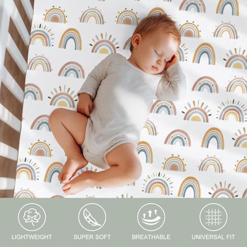 Boho Rainbow Crib Sheets 2 Pack 52x28inch