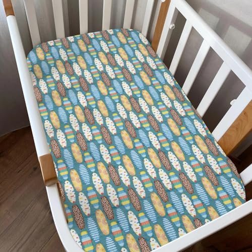 Colorful Hawaiian Surfboard Crib Sheets 2 Pack