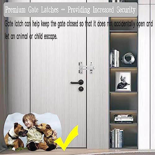 ZEECER 4-Pack Stainless Steel Gate Latch Locks