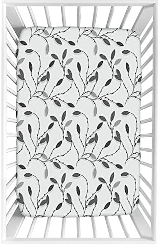 XISUNYA Fall Leaves Print Crib Sheet Set